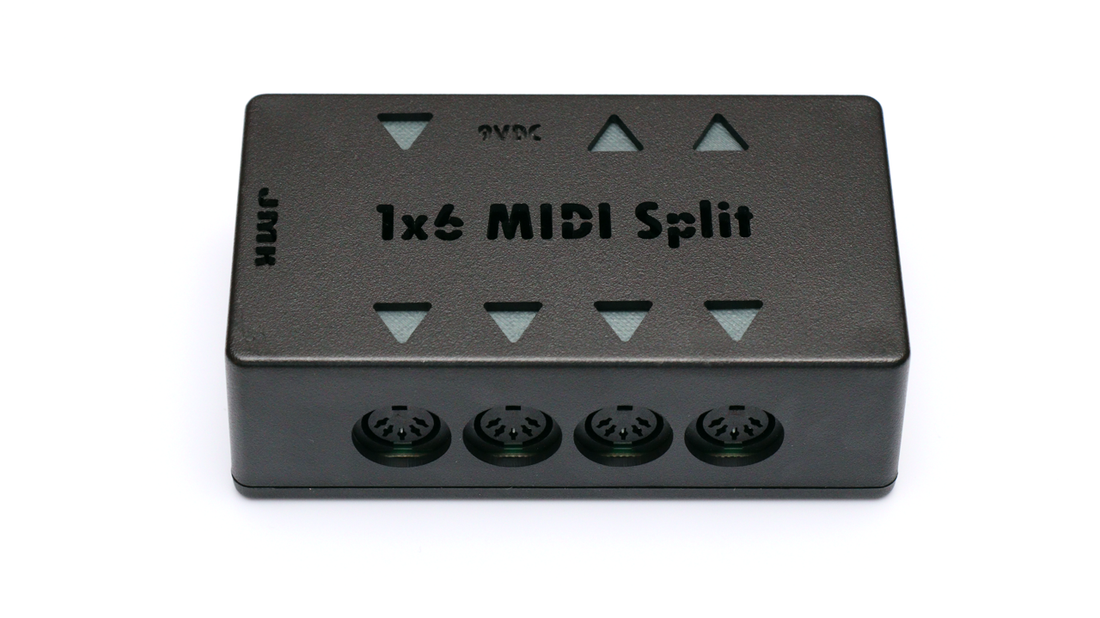 JMK releases 1x6 MIDI Split.  An affordable MIDI THRU box.