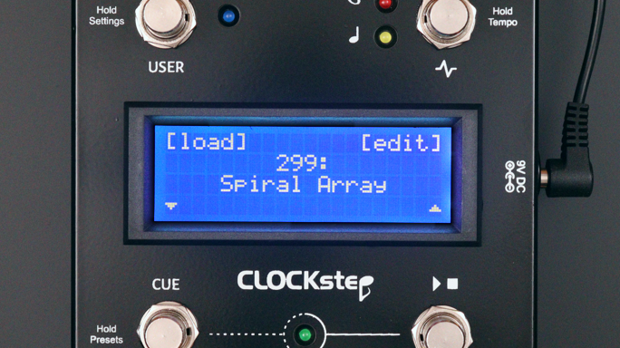 Picture of CLOCKstep loading a new Preset